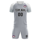 Custom Silver Classic Soccer Training Sets Jersey For Adults/Kids
