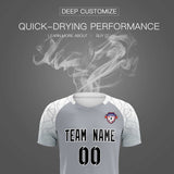 Custom Silver Classic Soccer Training Sets Jersey For Adults/Kids