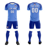 Custom Light Blue Classic Soccer Training Sets Jersey For Adults/Kids