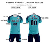 Custom Sky Blue Classic Soccer Training Sets Jersey For Adults/Kids