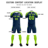 Custom Midnight Blue Classic Soccer Training Sets Jersey For Adults/Kids