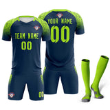 Custom Midnight Blue Classic Soccer Training Sets Jersey For Adults/Kids