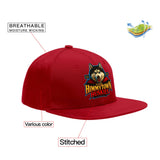 VVHL Red S7-Himmytown-huskies-1 3D Puff Embroidery Flat Embroidery Baseball Cap
