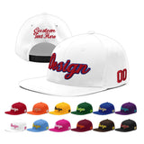 Custom White Pink 3D Puff Embroidery Flat Embroidery Casual Sport Baseball Cap