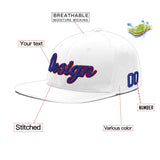 Custom White Pink 3D Puff Embroidery Flat Embroidery Casual Sport Baseball Cap