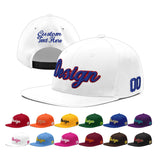 Custom White Pink 3D Puff Embroidery Flat Embroidery Casual Sport Baseball Cap