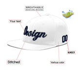 Custom White Pink 3D Puff Embroidery Flat Embroidery Casual Sport Baseball Cap