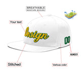 Custom White Pink 3D Puff Embroidery Flat Embroidery Casual Sport Baseball Cap