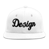 Custom White Pink 3D Puff Embroidery Flat Embroidery Casual Sport Baseball Cap