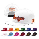 Custom White Pink 3D Puff Embroidery Flat Embroidery Casual Sport Baseball Cap