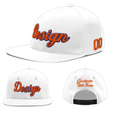 Custom White Pink 3D Puff Embroidery Flat Embroidery Casual Sport Baseball Cap