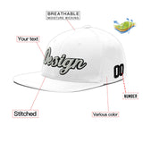 Custom White Pink 3D Puff Embroidery Flat Embroidery Casual Sport Baseball Cap