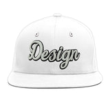Custom White Pink 3D Puff Embroidery Flat Embroidery Casual Sport Baseball Cap