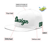 Custom White Pink 3D Puff Embroidery Flat Embroidery Casual Sport Baseball Cap