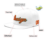 Custom White Light Blue-Navy 3D Puff Embroidery Flat Embroidery Casual Sport Baseball Cap