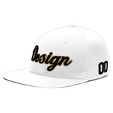 Custom White Light Blue-Navy 3D Puff Embroidery Flat Embroidery Casual Sport Baseball Cap