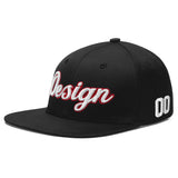 Custom Black 3D Puff Embroidery Flat Embroidery Casual Sport Baseball Cap