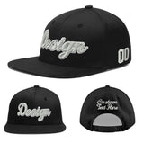 Custom Black Crimson-Khaki 3D Puff Embroidery Flat Embroidery Casual Sport Baseball Cap