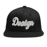 Custom Black Crimson-Khaki 3D Puff Embroidery Flat Embroidery Casual Sport Baseball Cap