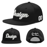 Custom Black Crimson-Khaki 3D Puff Embroidery Flat Embroidery Casual Sport Baseball Cap