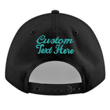Custom Black Crimson-Khaki 3D Puff Embroidery Flat Embroidery Casual Sport Baseball Cap
