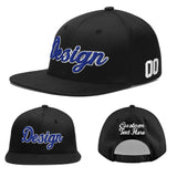 Custom Black 3D Puff Embroidery Flat Embroidery Casual Sport Baseball Cap