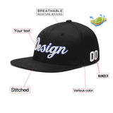 Custom Black 3D Puff Embroidery Flat Embroidery Casual Sport Baseball Cap