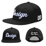 Custom Black 3D Puff Embroidery Flat Embroidery Casual Sport Baseball Cap