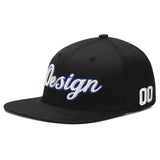 Custom Black 3D Puff Embroidery Flat Embroidery Casual Sport Baseball Cap