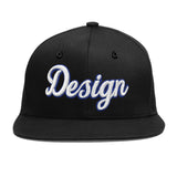 Custom Black 3D Puff Embroidery Flat Embroidery Casual Sport Baseball Cap