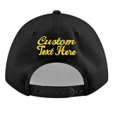 Custom Black 3D Puff Embroidery Flat Embroidery Casual Sport Baseball Cap