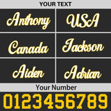 Custom Black White-Gold 3D Puff Embroidery Flat Embroidery Casual Sport Baseball Cap