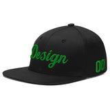 Custom Black White-Gold 3D Puff Embroidery Flat Embroidery Casual Sport Baseball Cap