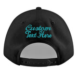 Custom Black White-Gold 3D Puff Embroidery Flat Embroidery Casual Sport Baseball Cap