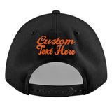 Custom Black White-Gold 3D Puff Embroidery Flat Embroidery Casual Sport Baseball Cap