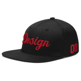 Custom Black White-Gold 3D Puff Embroidery Flat Embroidery Casual Sport Baseball Cap