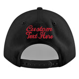 Custom Black White-Gold 3D Puff Embroidery Flat Embroidery Casual Sport Baseball Cap