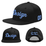 Custom Black White-Gold 3D Puff Embroidery Flat Embroidery Casual Sport Baseball Cap