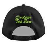 Custom Black White-Gold 3D Puff Embroidery Flat Embroidery Casual Sport Baseball Cap