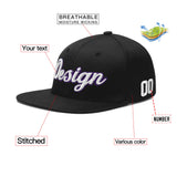 Custom Black 3D Puff Embroidery Flat Embroidery Casual Sport Baseball Cap