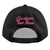 Custom Black 3D Puff Embroidery Flat Embroidery Casual Sport Baseball Cap