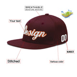 Custom Jujube Red Orange 3D Puff Embroidery Flat Embroidery Casual Sport Baseball Cap