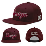 Custom Jujube Red Orange 3D Puff Embroidery Flat Embroidery Casual Sport Baseball Cap