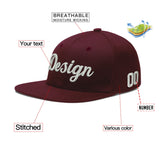 Custom Jujube Red Orange 3D Puff Embroidery Flat Embroidery Casual Sport Baseball Cap