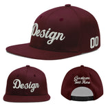 Custom Jujube Red Orange 3D Puff Embroidery Flat Embroidery Casual Sport Baseball Cap