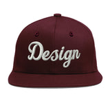 Custom Jujube Red Orange 3D Puff Embroidery Flat Embroidery Casual Sport Baseball Cap