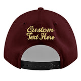 Custom Jujube Red Orange 3D Puff Embroidery Flat Embroidery Casual Sport Baseball Cap