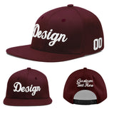 Custom Jujube Red Orange 3D Puff Embroidery Flat Embroidery Casual Sport Baseball Cap
