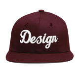 Custom Jujube Red Orange 3D Puff Embroidery Flat Embroidery Casual Sport Baseball Cap