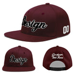 Custom Jujube Red Orange 3D Puff Embroidery Flat Embroidery Casual Sport Baseball Cap